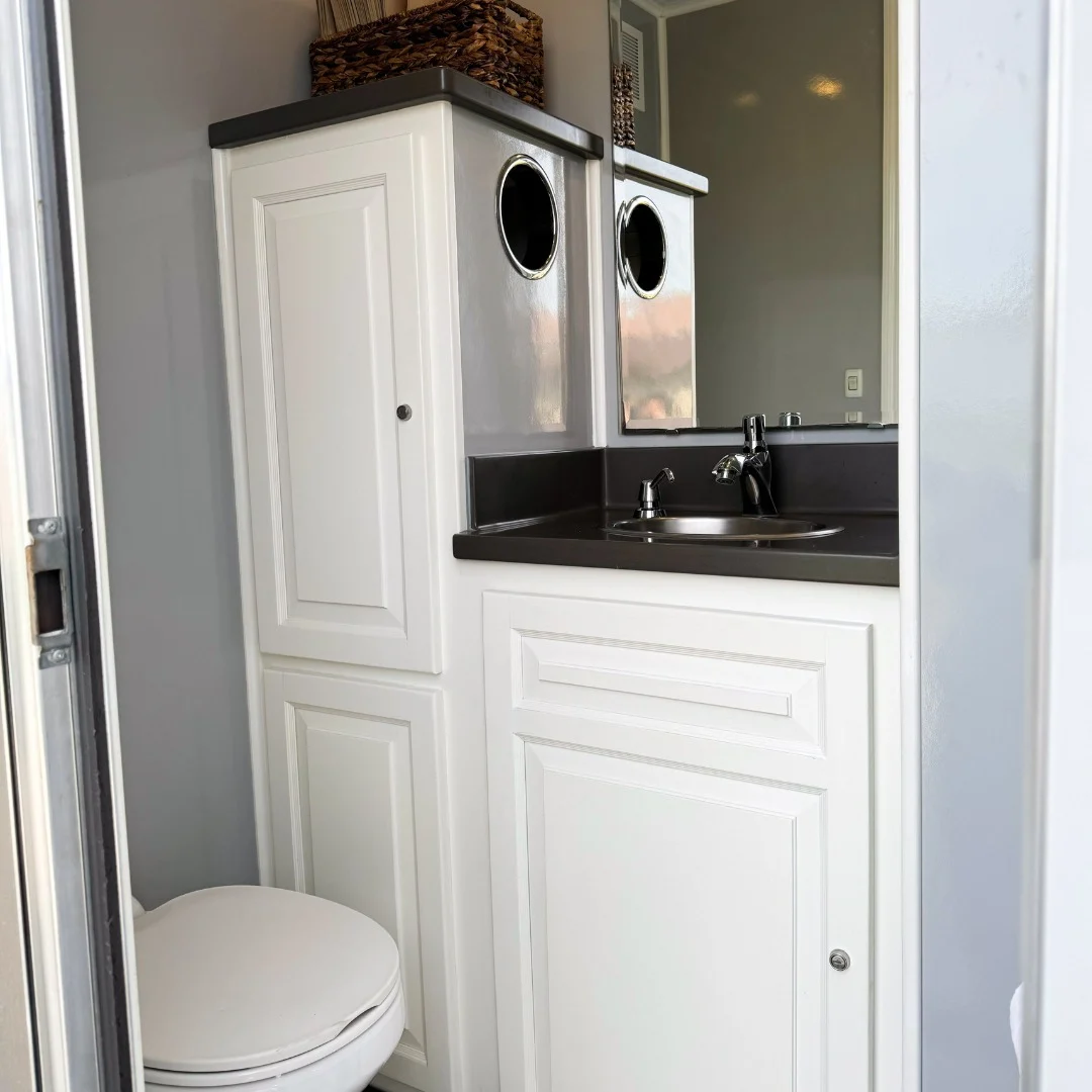 luxury wedding restroom trailers