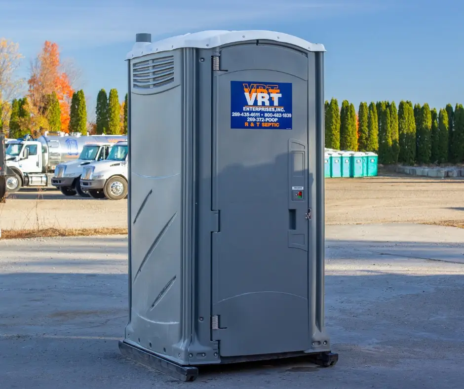 Porta Potty Rental Kalamazoo MI | VRT Enterprises Porta potty rental in Kalamazoo MI — VRT Enterprises portable toilet units available for events and construction sites