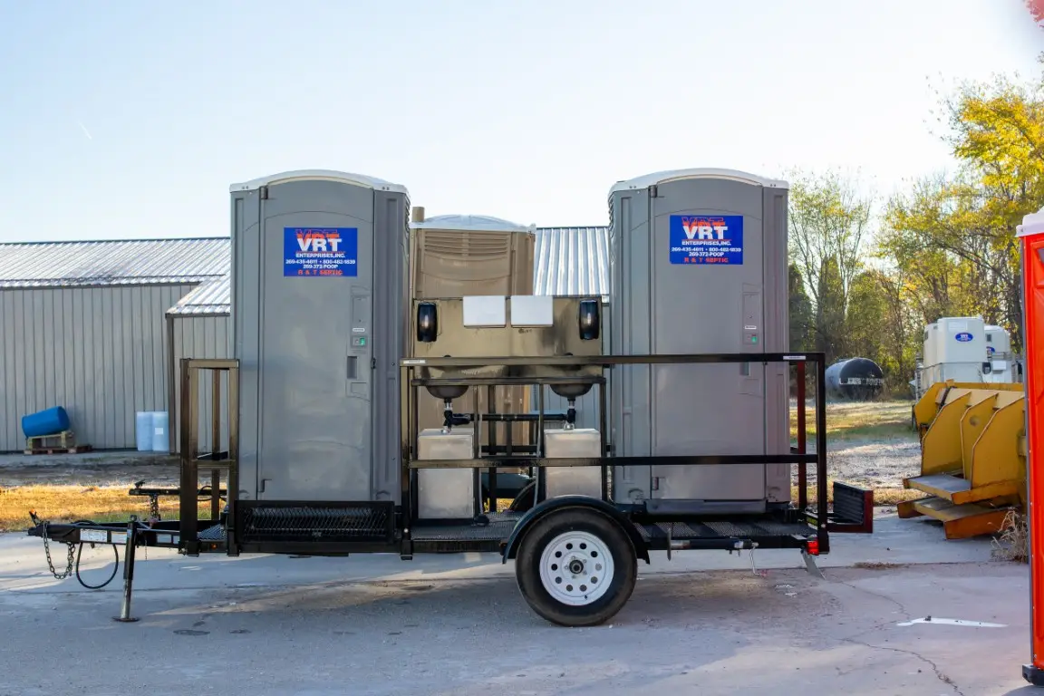 Portable toilet rental in Coldwater MI — VRT Enterprises serving Branch County with clean porta potty units